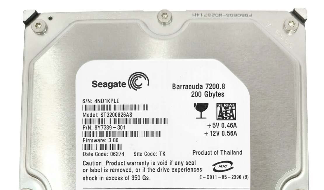 Жесткий диск Seagate 9Y7389 200Gb  SATA 3,5" HDD