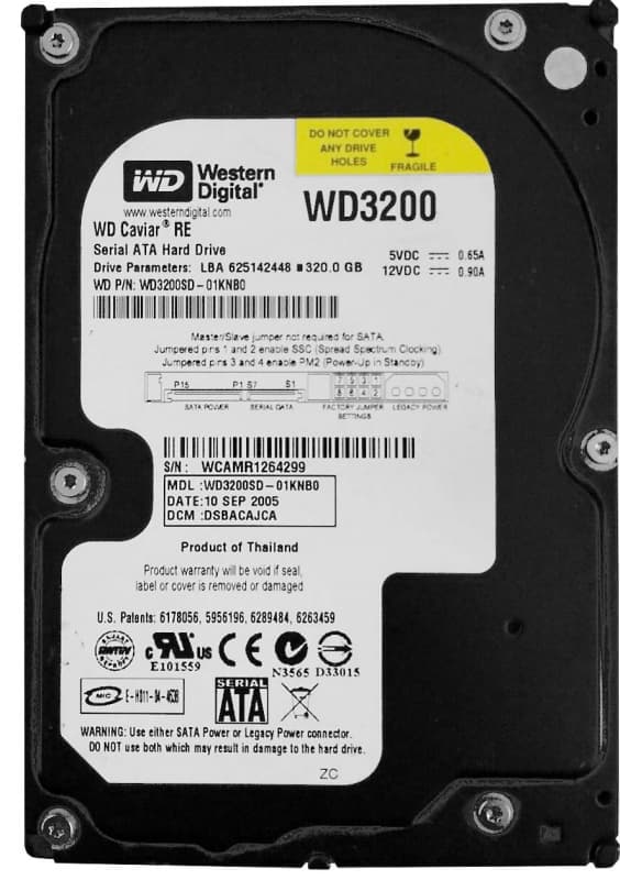 Жесткий диск Western Digital WD3200SD 320Gb SATAII 3.5" HDD
