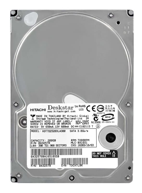 Жесткий диск Hitachi 0A32578 200Gb  SATAII 3,5" HDD