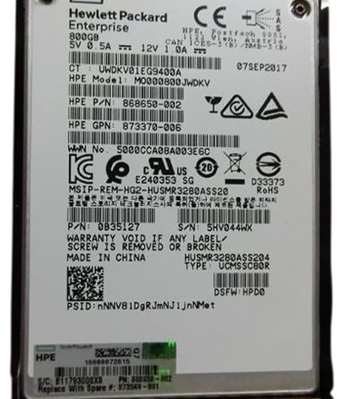 Жесткий диск HP 873370-006 800Gb SAS 2.5" SSD