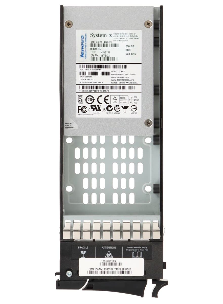 Жесткий диск IBM 200Gb  SAS 2.5" SSD 49Y6129