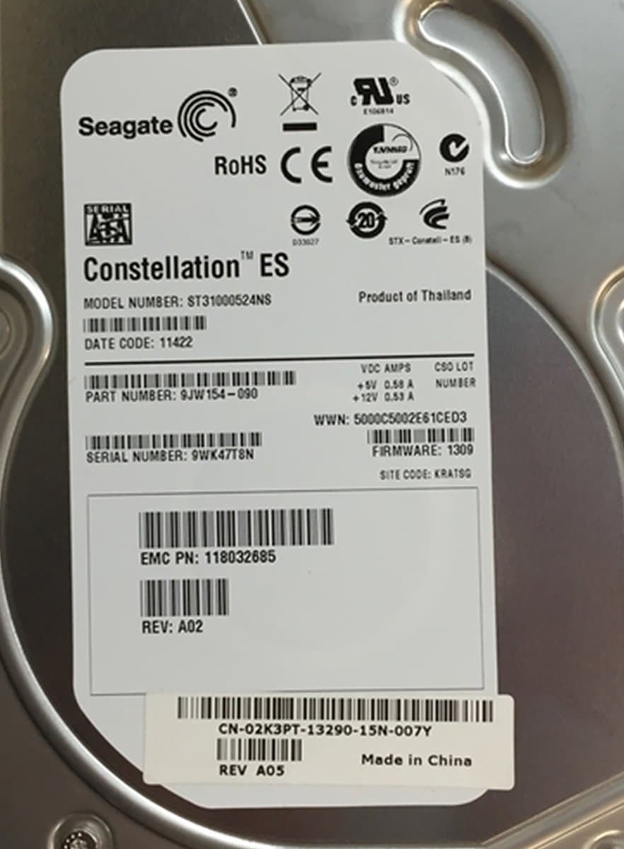 EMC EMC 1Tb 7200 SATAIII 3.5" HDD 02K3PT