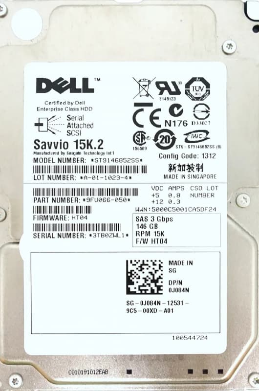 Жесткий диск Dell 9FU066-050 146Gb SAS 2,5" HDD