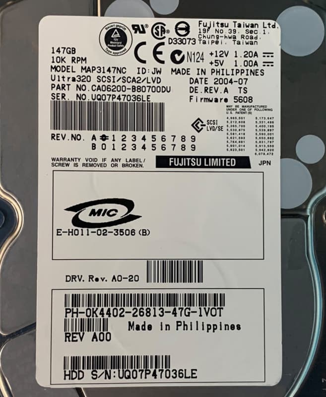 Жесткий диск Dell 0K4402 146,8Gb 10000 U320SCSI 3.5" HDD