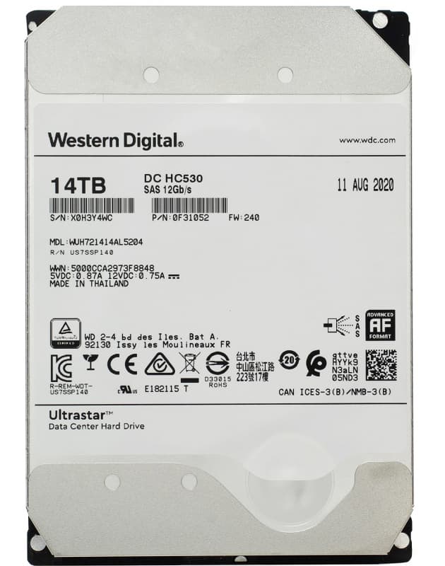 Жесткий диск Western Digital WUH721414AL5204 14Tb 7200 SAS 3,5" HDD