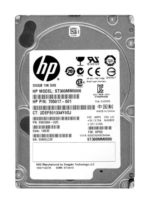 Жесткий диск HP 690705-001 300Gb  SAS 2,5" HDD