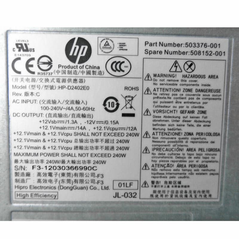 Блок Питания HP-D2402E0 240W