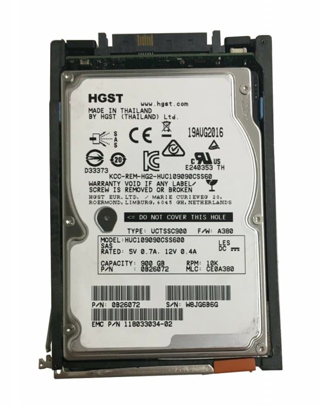 Жесткий диск  EMC 900Gb 10000 SAS 2.5" HDD 005050350