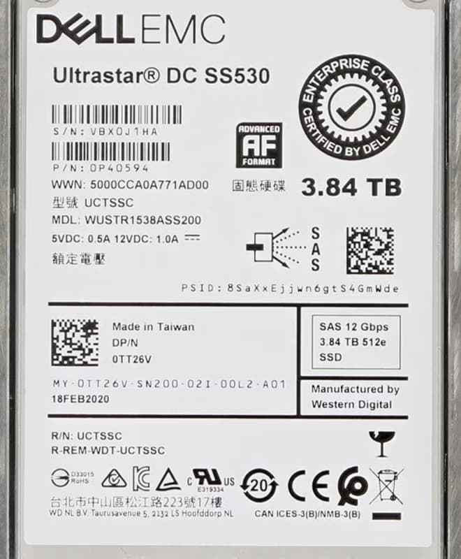 Жесткий диск Dell 0P40594 3.84TB SAS 2,5" SSD