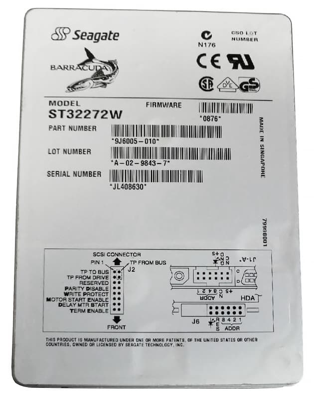 Жесткий диск Seagate ST32272W 2,3Gb 7200 U160SCSI 3.5" HDD