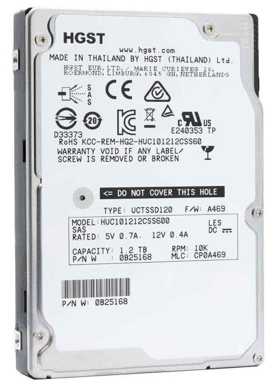 Жесткий диск Hitachi 0B25168 1,2Tb  SAS 2,5" HDD