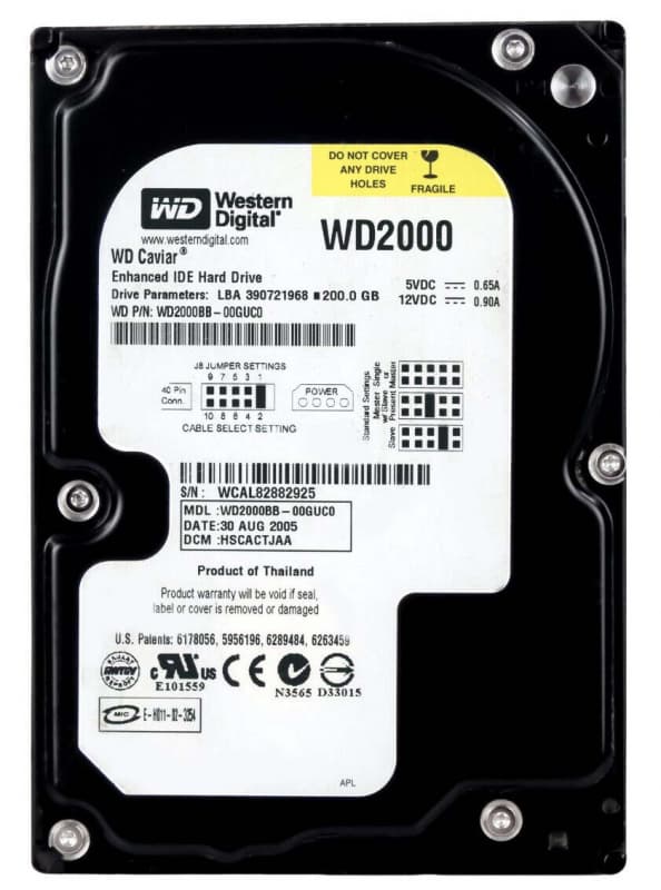 Жесткий диск Western Digital WD2000BB 200Gb 7200 IDE 3.5" HDD