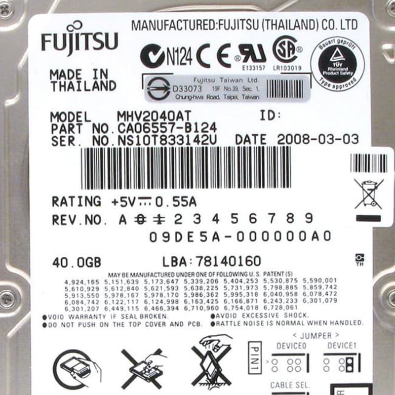 Жесткий диск Fujitsu MHV2040AT 40Gb 4200 IDE 2,5" HDD