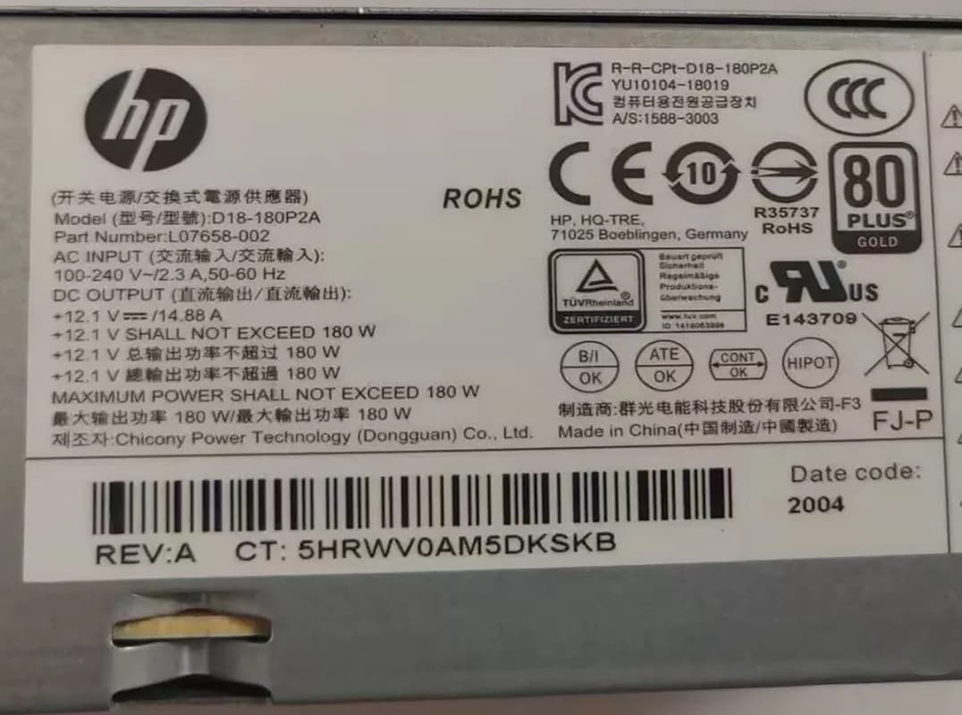 Блок Питания HP D18-180P2A 180W