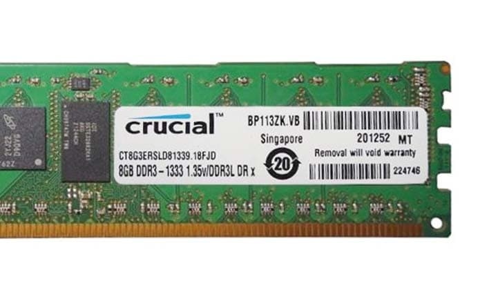 Оперативная память Crucial CT2G3ERSLD81339 DDRIII 2GB