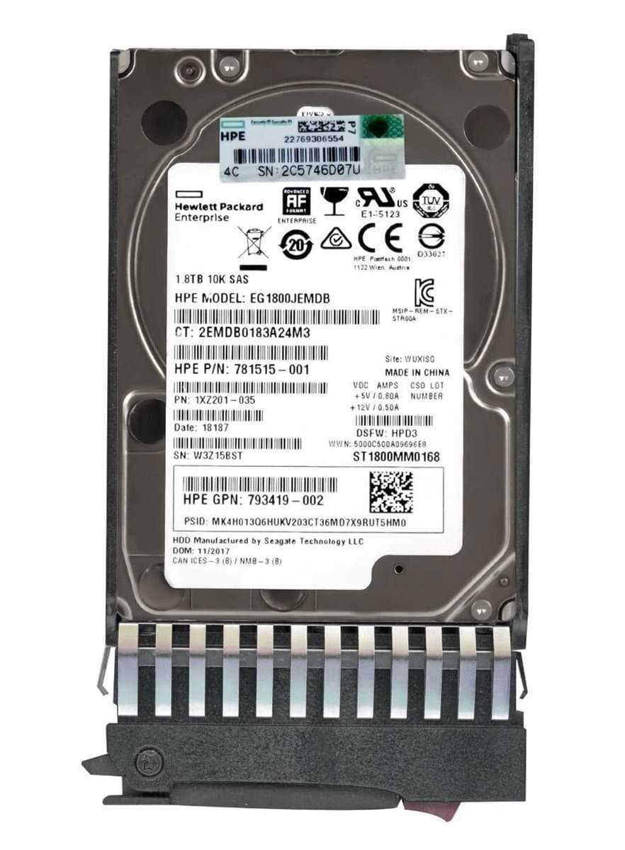Жесткий диск HP 1,8TB 10000 SAS 2.5" HDD 793419-002