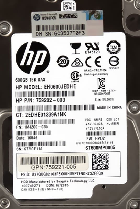 Жесткий диск HP 1MJ200-035 600Gb 15000 SAS 2,5" HDD