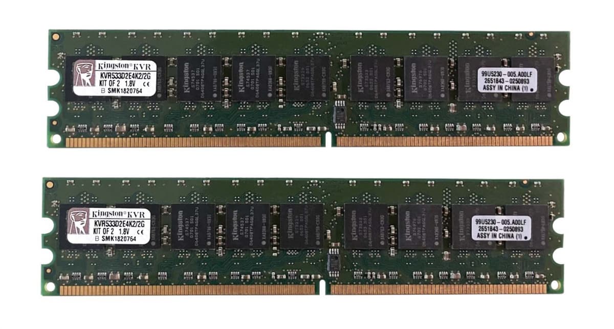 Оперативная память Kingston KVR533D2E4K2/2G DDRII 2Gb