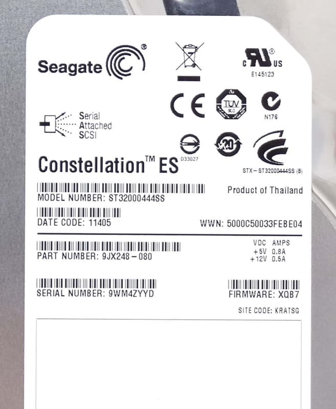 Жесткий диск Seagate 9JX248 2Tb  SAS 3,5" HDD