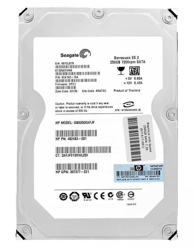 Жесткий диск HP 571232-B21 250Gb  SATAII 3,5" HDD