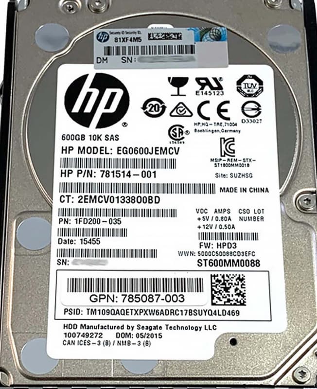 Жесткий диск HP 785087-003 600Gb 10000 SAS 2,5" HDD
