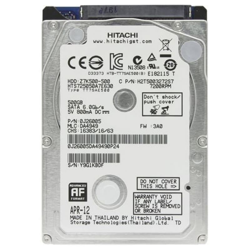 Жесткий диск Hitachi HTS725050A7E630 500Gb 7200 SATAIII 2,5" HDD