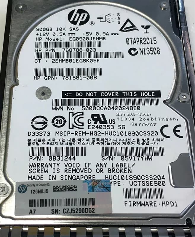 Жесткий диск HP 781581-008 900Gb 10520 SAS 2,5" HDD