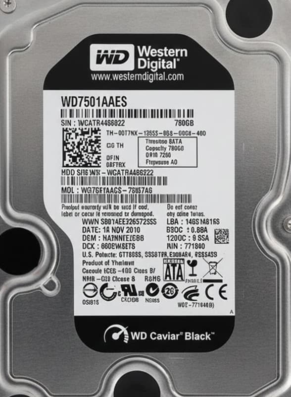 Жесткий диск Dell WD7501AAES-75W7A0 750Gb  SATAII 3.5" HDD