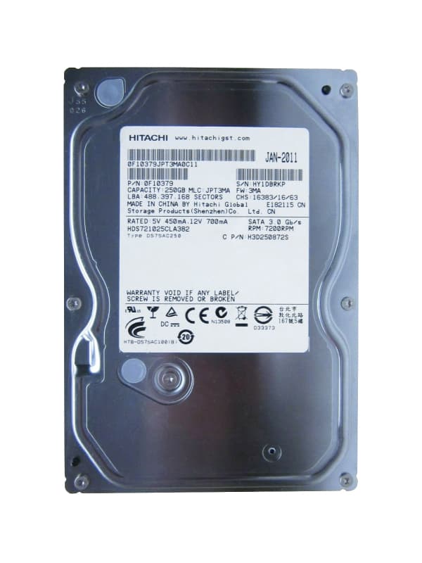 Жесткий диск Hitachi HDS721025CLA382 250Gb  SATAII 3,5" HDD