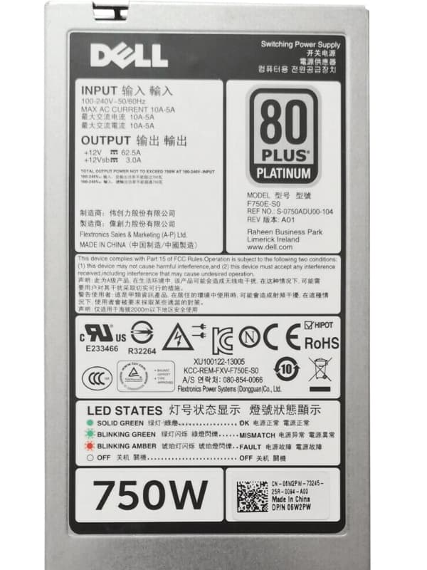 Резервный Блок Питания Dell 06W2PW 750W