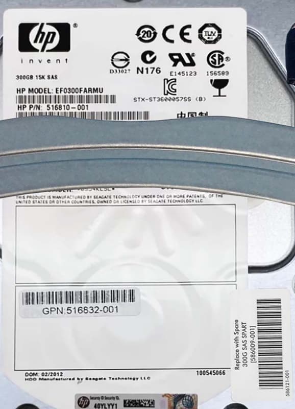 Жесткий диск HP 586009-001 300Gb  SAS 3,5" HDD