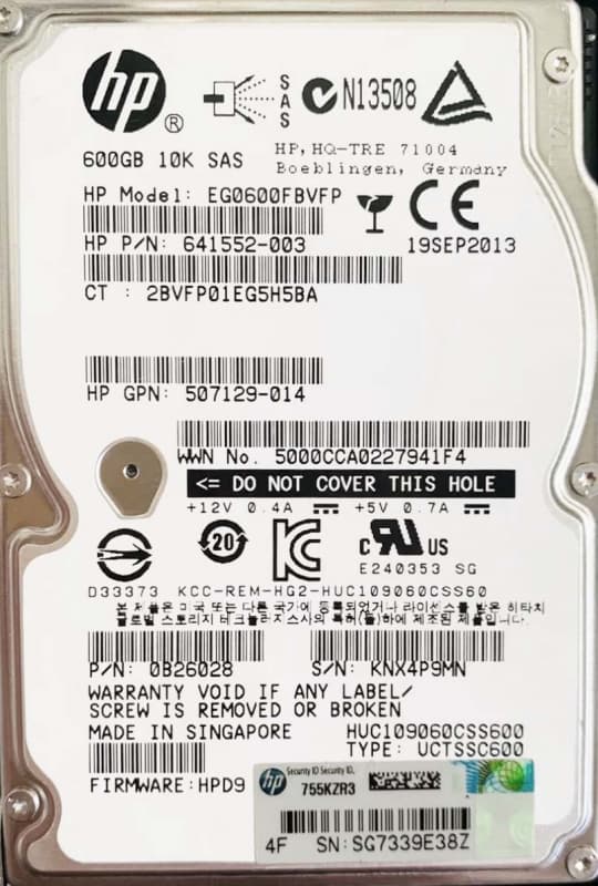 Жесткий диск HP 641552-003 600Gb SAS 2,5" HDD