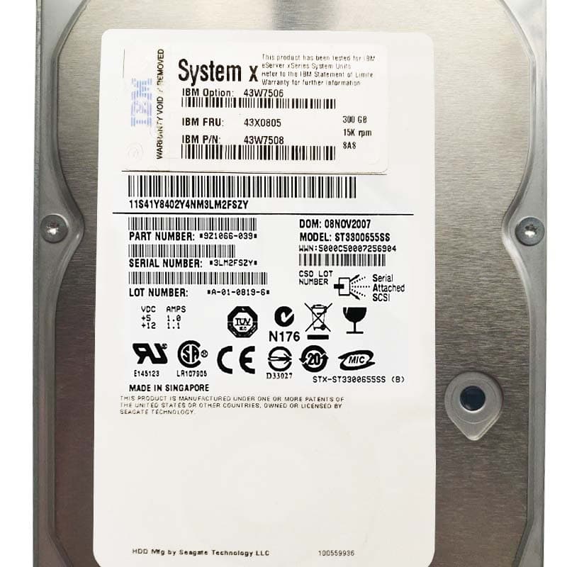Жесткий диск IBM 9Z1066-039 300Gb  SAS 3,5" HDD