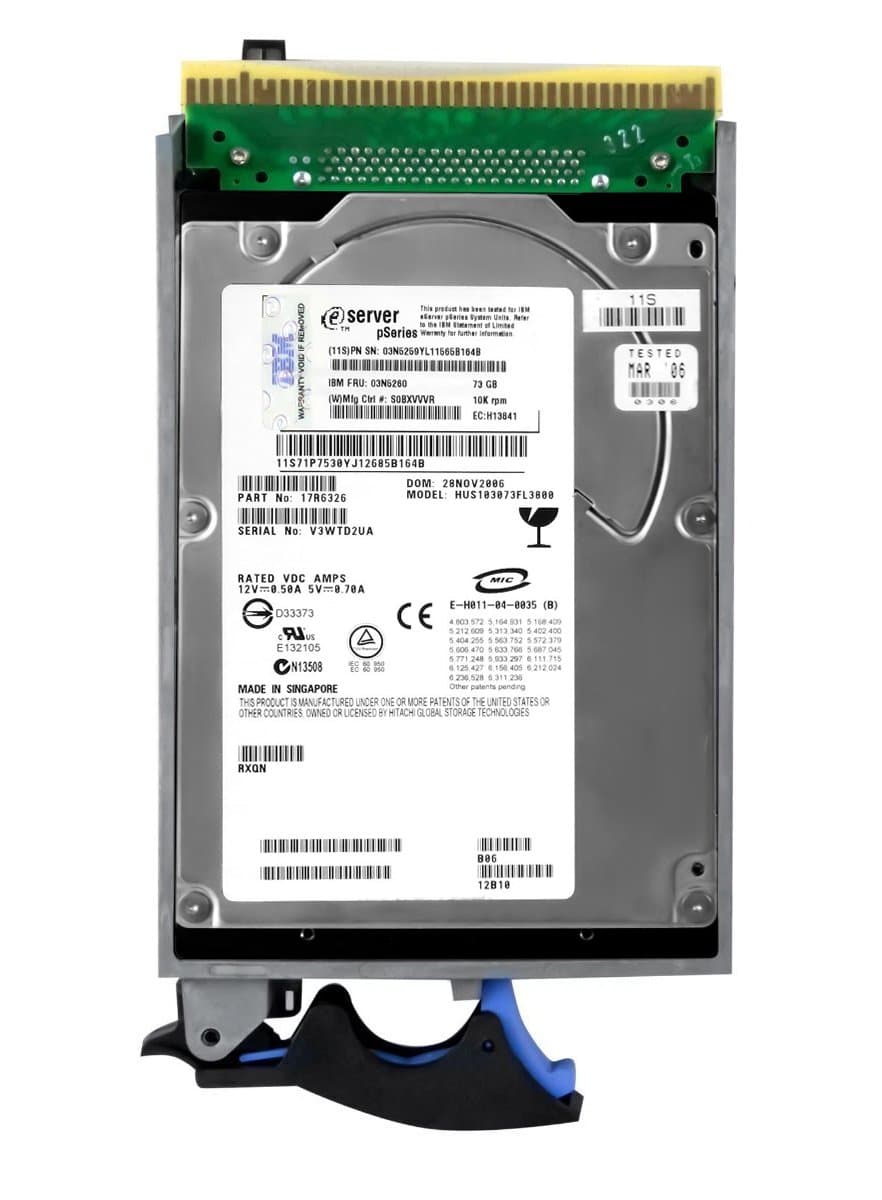 Жесткий диск  IBM 73Gb 10000 U320SCSI 3.5" HDD 03N5260