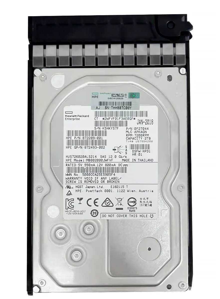 Жесткий диск HP 2Tb 7200 SAS 3.5" HDD 0F27044