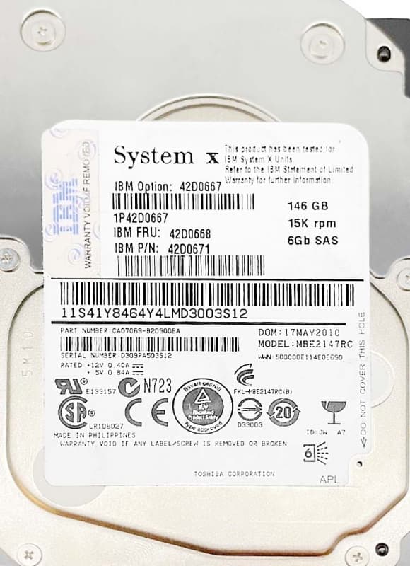 Жесткий диск IBM 42D0669 146Gb  SAS 2,5" HDD