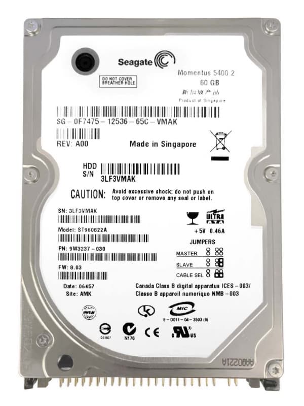 Жесткий диск Seagate 9W3237 60Gb 5400 IDE 2,5" HDD