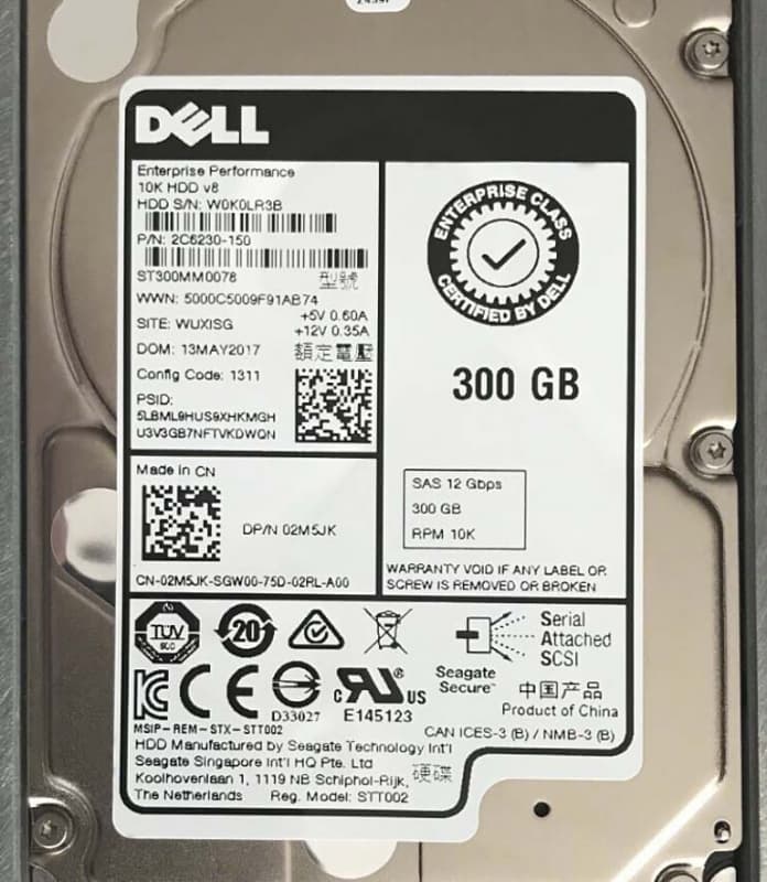 Жесткий диск Dell 2С6230-150 300Gb SAS 2.5" HDD