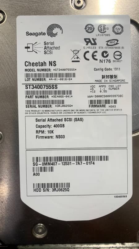 Жесткий диск Dell 0MM407 400Gb 10000 SAS 3,5" HDD