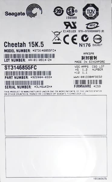 Жесткий диск HP 9Z2004-033 146Gb  Fibre Channel  3,5" HDD