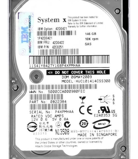 Жесткий диск IBM 42C0251 146Gb 10000 SAS 2,5" HDD