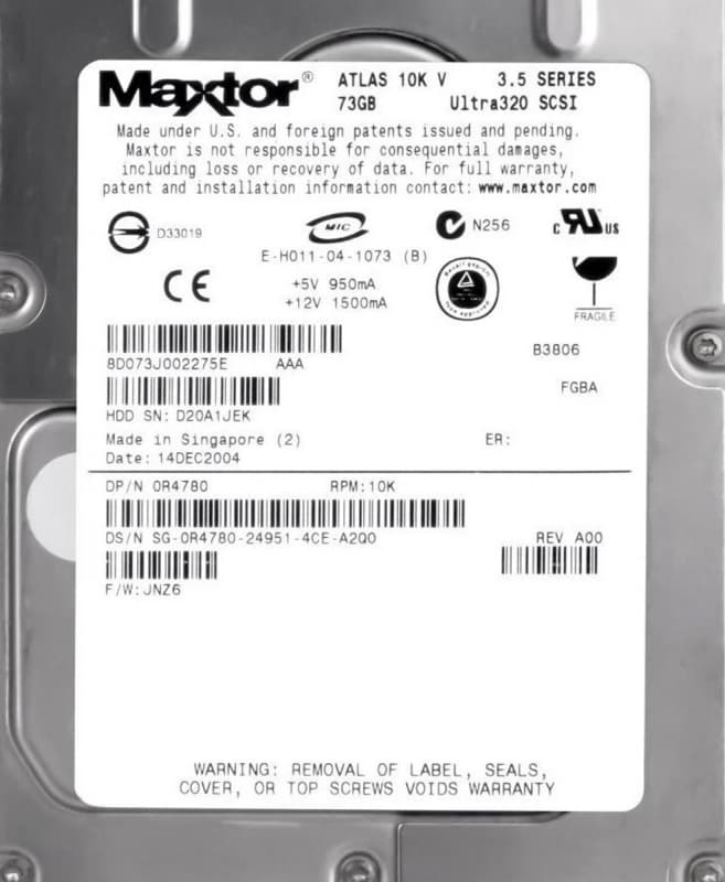 Жесткий диск Dell R4780 73Gb  U320SCSI 3.5" HDD