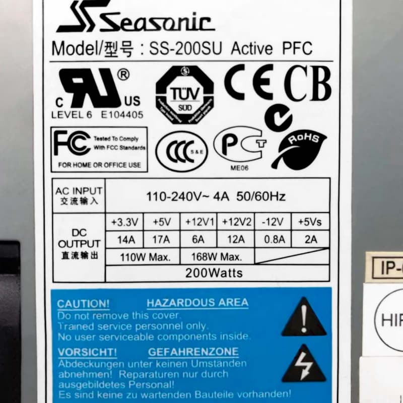 Блок питания Seasonic SS-200SU 200W