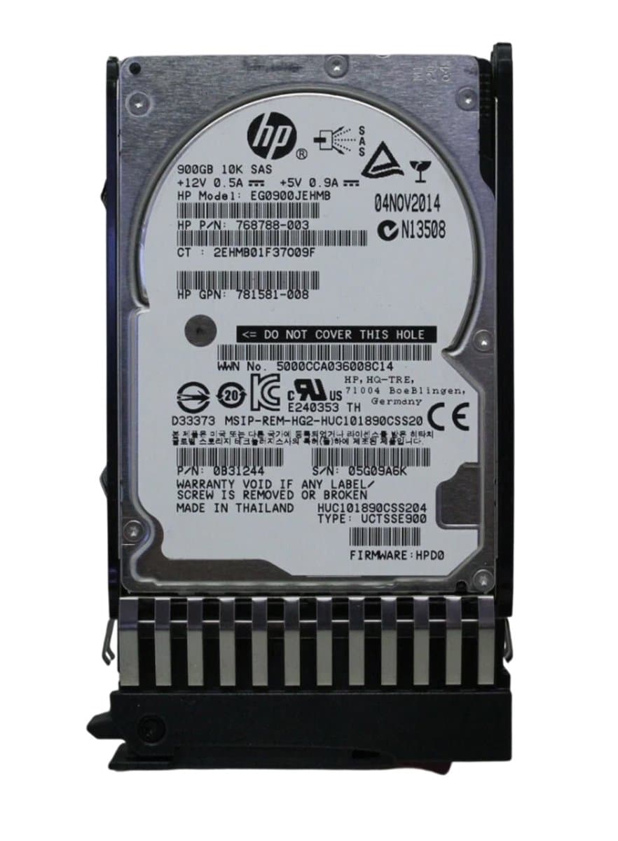 Жесткий диск HP 900Gb 10520 SAS 2.5" HDD 0B31244