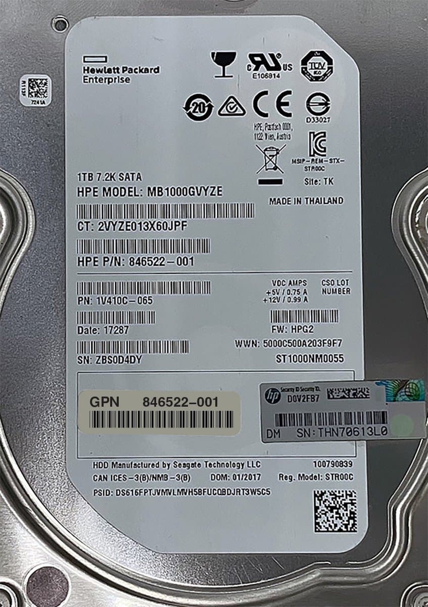 Жесткий диск HP 1Tb 7200 SATAIII 3.5" HDD