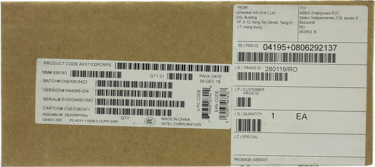 Резервный Блок Питания Intel G84027 1100W