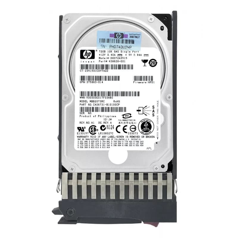 Жесткий диск HP DG072A3515 72Gb  SAS 2,5" HDD