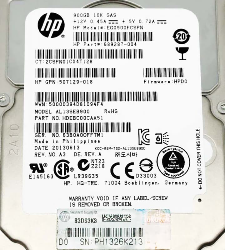 Жесткий диск HP 652566-004 900Gb  SAS 2,5" HDD