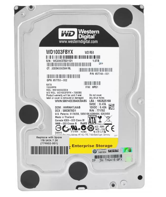 Жесткий диск HP 779779-B21 1Tb  SATAIII 3,5" HDD