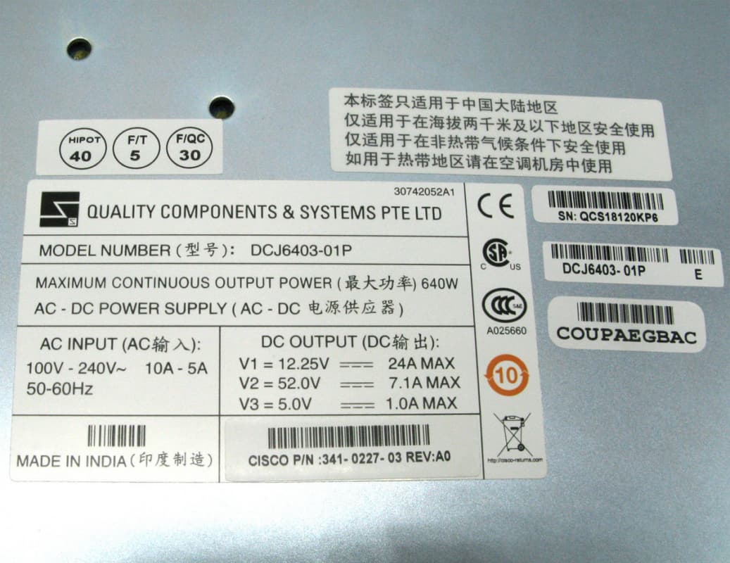 Блок Питания Cisco 341-0226-03 290W